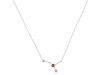 cancer Zodiac Star Constellation Garnet & White Topaz Necklace GAR-RDN-486.