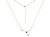 cancer Zodiac Star Constellation Garnet & White Topaz Necklace GAR-RDN-486.