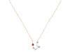 Aquarius Zodiac Star Constellation Garnet & White Topaz Necklace GAR-RDN-487.