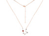 Aquarius Zodiac Star Constellation Garnet & White Topaz Necklace GAR-RDN-487.