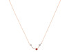 Aries Zodiac Star Constellation Garnet & White Topaz Necklace GAR-RDN-488.