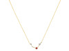 Aries Zodiac Star Constellation Garnet & White Topaz Necklace GAR-RDN-488.