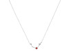 Aries Zodiac Star Constellation Garnet & White Topaz Necklace GAR-RDN-488.