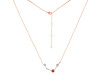 Aries Zodiac Star Constellation Garnet & White Topaz Necklace GAR-RDN-488.