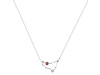 Capricorn Zodiac Star Constellation Garnet & White Topaz Necklace GAR-RDN-489.