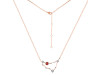 Capricorn Zodiac Star Constellation Garnet & White Topaz Necklace GAR-RDN-489.