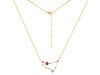 Capricorn Zodiac Star Constellation Garnet & White Topaz Necklace GAR-RDN-489.