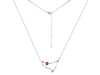 Capricorn Zodiac Star Constellation Garnet & White Topaz Necklace GAR-RDN-489.