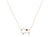 Gemini Zodiac Star Constellation Garnet & White Topaz Necklace GAR-RDN-490.