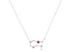 Gemini Zodiac Star Constellation Garnet & White Topaz Necklace GAR-RDN-490.