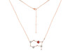Gemini Zodiac Star Constellation Garnet & White Topaz Necklace GAR-RDN-490.