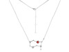 Gemini Zodiac Star Constellation Garnet & White Topaz Necklace GAR-RDN-490.
