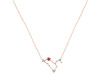 Leo Zodiac Star Constellation Garnet & White Topaz Necklace GAR-RDN-493.