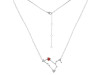 Leo Zodiac Star Constellation Garnet & White Topaz Necklace GAR-RDN-493.