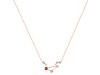 Libra Zodiac Star Constellation Garnet & White Topaz Necklace GAR-RDN-494.