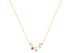 Libra Zodiac Star Constellation Garnet & White Topaz Necklace GAR-RDN-494.