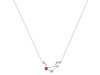 Libra Zodiac Star Constellation Garnet & White Topaz Necklace GAR-RDN-494.