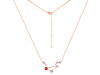 Libra Zodiac Star Constellation Garnet & White Topaz Necklace GAR-RDN-494.