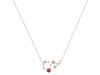 Scorpio Zodiac Star Constellation Garnet & White Topaz Necklace GAR-RDN-495.
