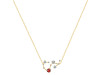 Scorpio Zodiac Star Constellation Garnet & White Topaz Necklace GAR-RDN-495.