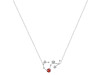 Scorpio Zodiac Star Constellation Garnet & White Topaz Necklace GAR-RDN-495.
