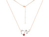 Scorpio Zodiac Star Constellation Garnet & White Topaz Necklace GAR-RDN-495.
