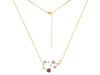 Scorpio Zodiac Star Constellation Garnet & White Topaz Necklace GAR-RDN-495.