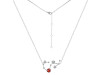 Scorpio Zodiac Star Constellation Garnet & White Topaz Necklace GAR-RDN-495.
