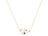 Sagittarius Zodiac Star Constellation Garnet & White Topaz Necklace GAR-RDN-496.