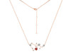 Sagittarius Zodiac Star Constellation Garnet & White Topaz Necklace GAR-RDN-496.