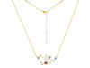 Sagittarius Zodiac Star Constellation Garnet & White Topaz Necklace GAR-RDN-496.