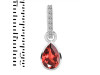 Garnet & White Topaz Pendant GAR-RDP-779-CZ-LOOP.