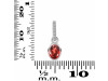 Garnet & White Topaz Pendant GAR-RDP-780-CZ-LOOP.