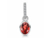 Garnet & White Topaz Pendant GAR-RDP-780-CZ-LOOP.
