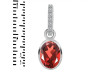 Garnet & White Topaz Pendant GAR-RDP-792-CZ-LOOP.