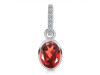 Garnet & White Topaz Pendant GAR-RDP-792-CZ-LOOP.