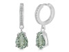 Green Amethyst & White Topaz Hoop Earring GRA-RDE-1223.