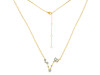 Pisces Zodiac Star Constellation Green Amethyst & White Topaz Necklace GRA-RDN-387.
