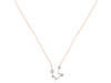 Aquarius Zodiac Star Constellation Green Amethyst & White Topaz Necklace GRA-RDN-487.
