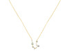 Aquarius Zodiac Star Constellation Green Amethyst & White Topaz Necklace GRA-RDN-487.