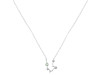 Aquarius Zodiac Star Constellation Green Amethyst & White Topaz Necklace GRA-RDN-487.