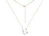 Aquarius Zodiac Star Constellation Green Amethyst & White Topaz Necklace GRA-RDN-487.