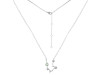 Aquarius Zodiac Star Constellation Green Amethyst & White Topaz Necklace GRA-RDN-487.