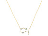 Gemini Zodiac Star Constellation Green Amethyst & White Topaz Necklace GRA-RDN-490.