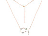 Gemini Zodiac Star Constellation Green Amethyst & White Topaz Necklace GRA-RDN-490.