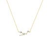 Taurus Zodiac Star Constellation Green Amethyst & White Topaz Necklace GRA-RDN-492.