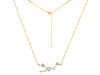 Taurus Zodiac Star Constellation Green Amethyst & White Topaz Necklace GRA-RDN-492.