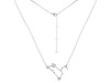 Leo Zodiac Star Constellation Green Amethyst & White Topaz Necklace GRA-RDN-493.