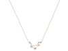 Libra Zodiac Star Constellation Green Amethyst & White Topaz Necklace GRA-RDN-494.