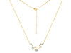 Libra Zodiac Star Constellation Green Amethyst & White Topaz Necklace GRA-RDN-494.